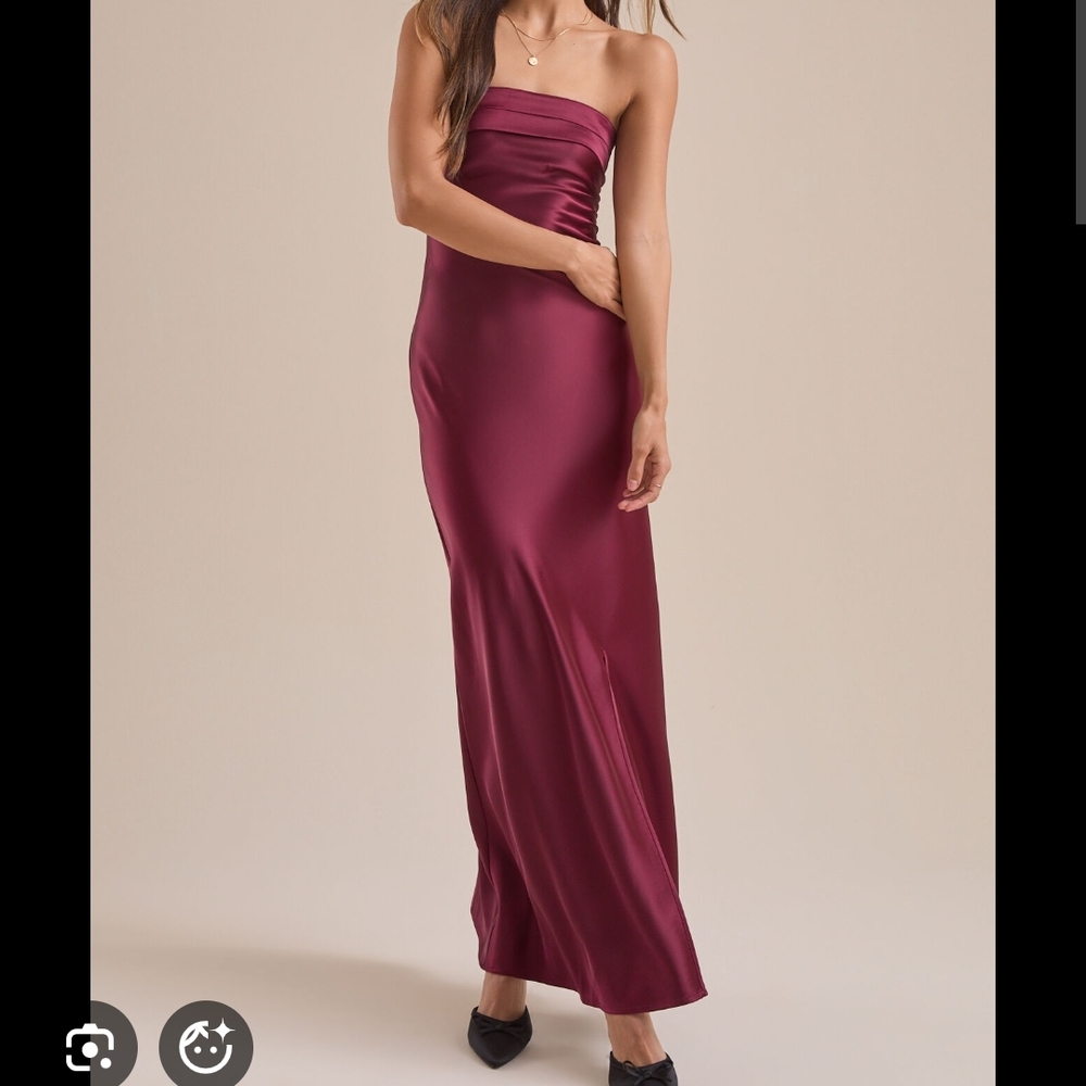 Altar'd State Backless Burgundy Dress